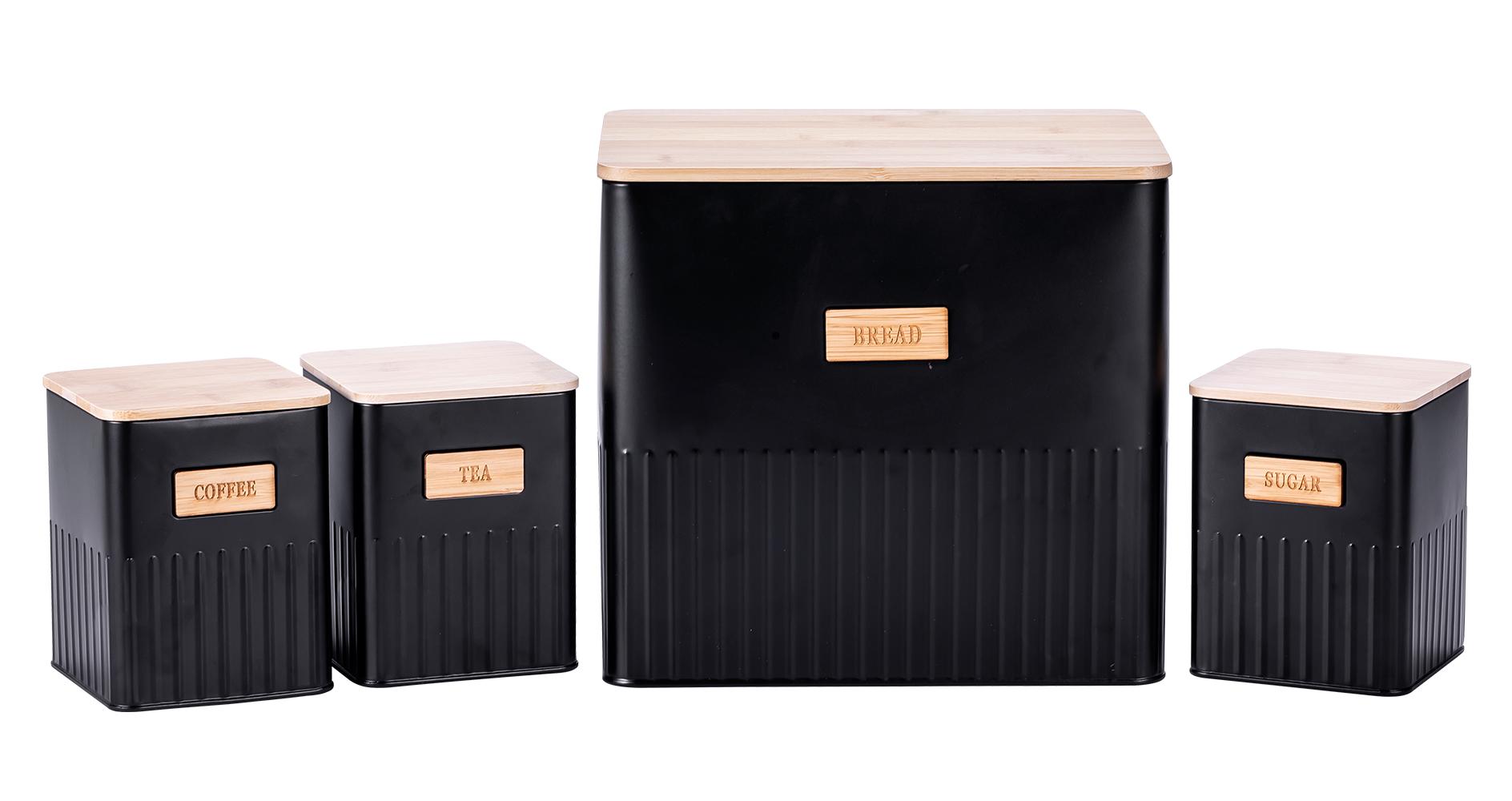 Bread Bin Set Tea Can Coffee Can Kitchen Storage Bread Containers Kitchen Organizer Can