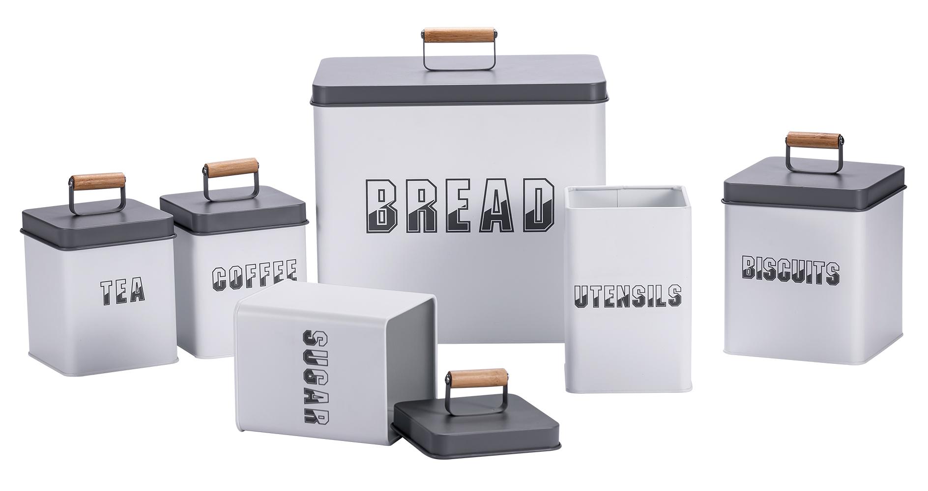 Bread Bin Set Tea Can Coffee Can Kitchen Storage Bread Containers Kitchen Organizer Can